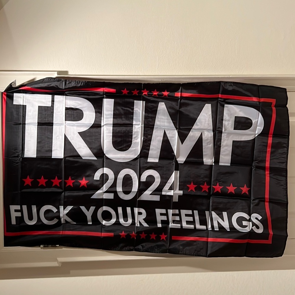 NWOT TRUMP 2024 F*ck your feelings banner flag 3x5ft